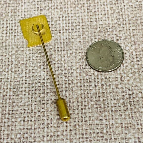 Blue Enameled ABC Book Gold Stick Pin - Picture 2 of 2